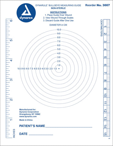 Wound Target Measurement Device, 4-1/2" x 6" by Dynarex