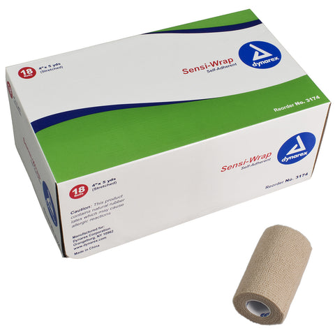 Bandage Self-Adherent Tan Sensi-Wrap 5yds. (Latex Content) by Dynarex Compare Coban by 3m