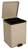 Trash Can Steel Square 5 Gallon 11″Dx11.75″Wx17.25″H by Brewer