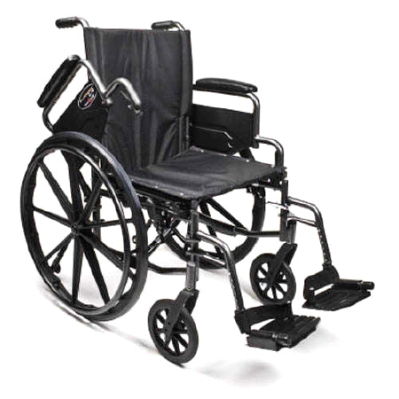 Wheelchair 20x16 Traveler® Lightweight Black Seat 250lb Capacity by Grahmn Field