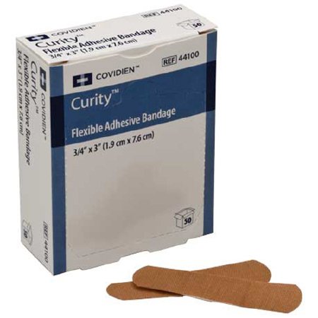 Adhesive Strips Standard Sizes Curity™ Fabric Tan Sterile   Cardinal Health