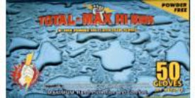 Gloves Latex Exam High Risk Powder Free Non Sterile 15 mil Blue Total-Max by Emerald