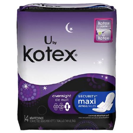 Liner Pad U by Kotex Premium Regular Overnight Maxi Pad by Kimberly-Clark