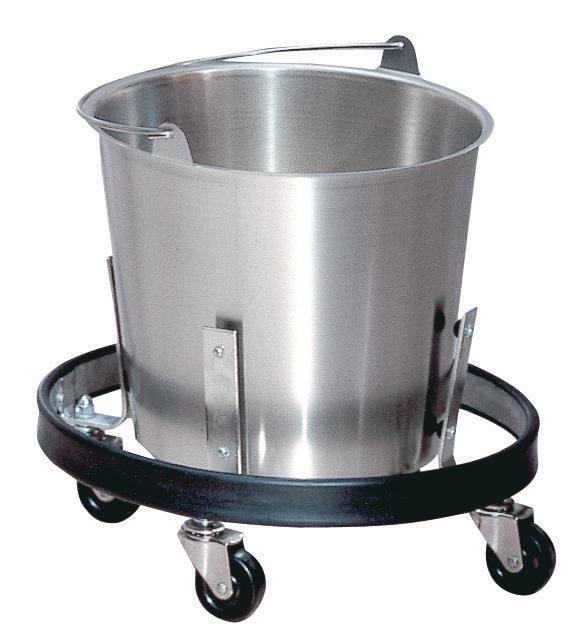 Bucket Kick W/Frame Wheeled S/S 13 Quart by Brewer