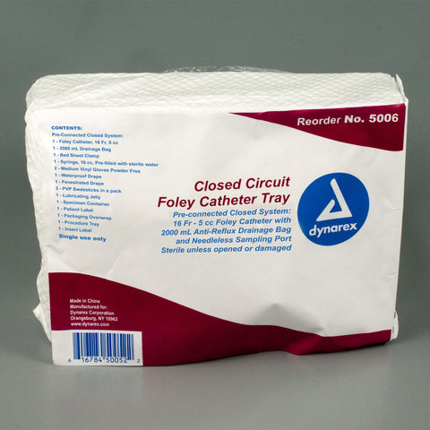 Catheter Tray Foley Pre-Connected Closed System Sterile Rx item