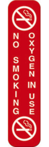 Sign Adhesive No Smoking Oxygen In Use  2"x9" by Zing Green Safety Products