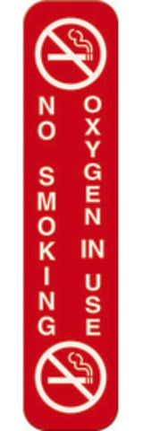 Sign Magnetic No Smoking Oxygen In Use  2"x9" by Zing Green Safety Products
