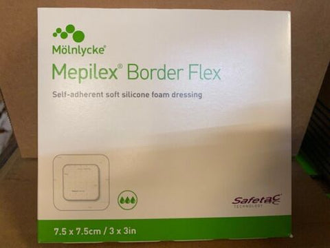 Silicone Foam Dressing Mepilex® Border Flex Sterile by Molnlycke