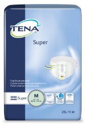 Brief Adult Incontinent TENA® Super Tab Closure Disposable Heavy Absorbency