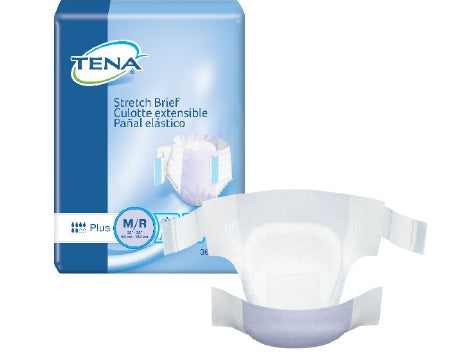Brief Adult Incontinent TENA® Stretch Plus Tab Closure Disposable Moderate Absorbency