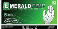 Glove Latex Exam High Risk Powder Free 8 mil GRIP by Emerald.