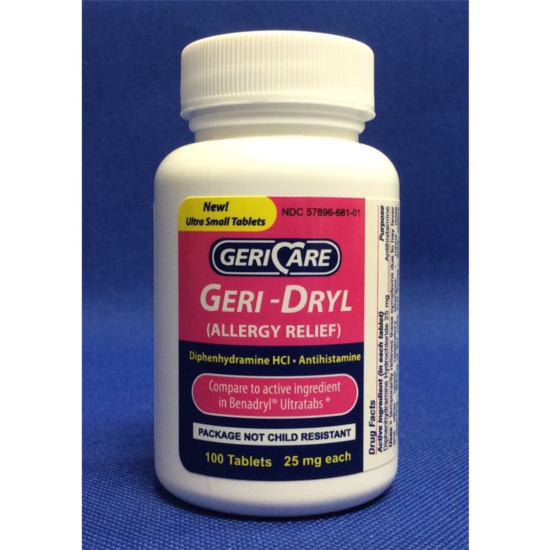 Allergy Generic Benadyrl and Benadryl Ultra No Retail Sale Item by Gericare
