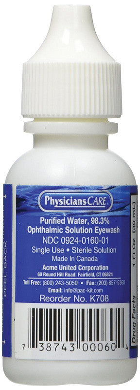 Eye Wash Refill Solutions in Bottles All Sizes by Acme