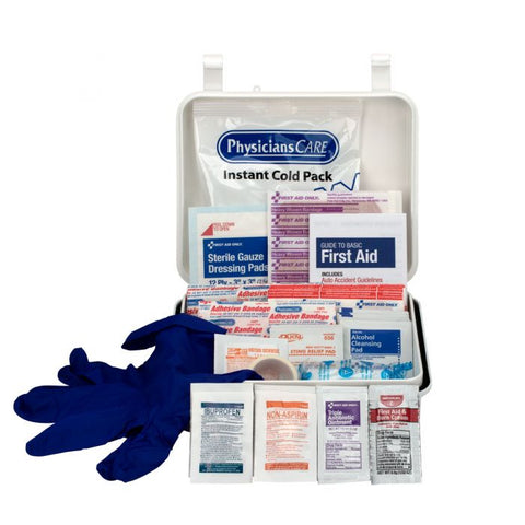 First Aid Kit, Travel Weatherproof Plastic Case 64 Pieces by Acme United