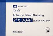 Dressing Telfa™ Island Adhesive Border Sterile Standard Sizes Compare to Primapore™ CompDress™ Mepore™ by Cardinal Health