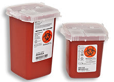 Sharps Portable Red Phlebotomy Containers by Covidien by Kendall