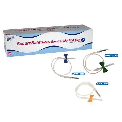 Blood Collection Sets w/12 Inch Tubing Safety Sterile by Dynarex