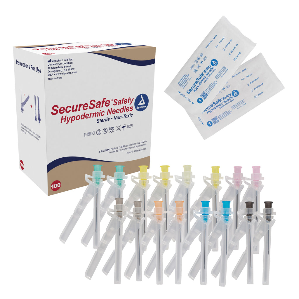 Needle Only Sterile SecureSafe Safety Thin Wall Double Bevel by Dynarex
