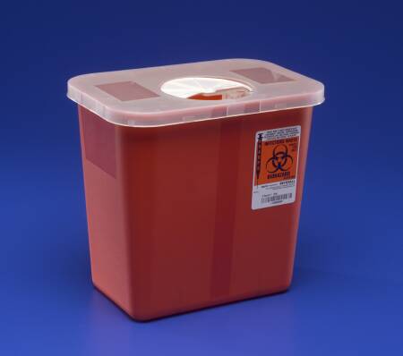Sharps Containers 2 Gallon Multi-Purpose with Rotor Opening Lid by Cardinal Health