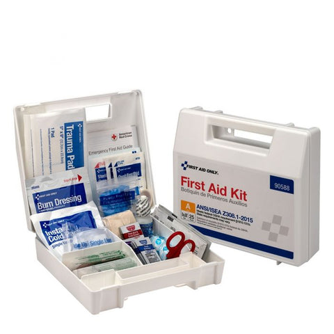 First Aid Kit 25 Person 89 Piece Bulk Plastic ANSI Class A by Acme United