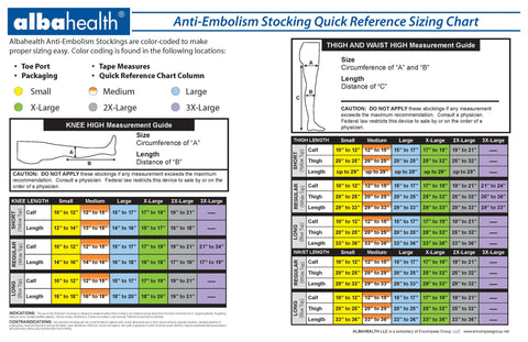 Stocking Anti Embolism Thigh High Short Sizes TED Type Lifespan Rx item by  ALBA