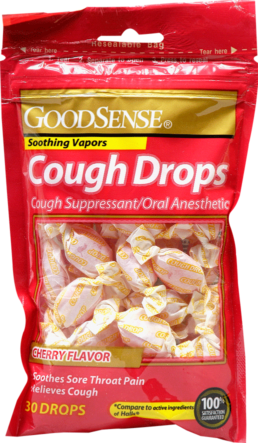 Cough Drops Cherry Compare Halls by Good Sense