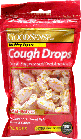 Cough Drops Cherry Compare Halls by Good Sense