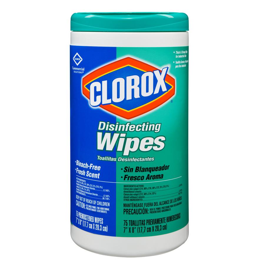 Bleach Wipe Clorox Disinfecting 75ct 7x8 Fresh Scent by Clorox Healthcare ®