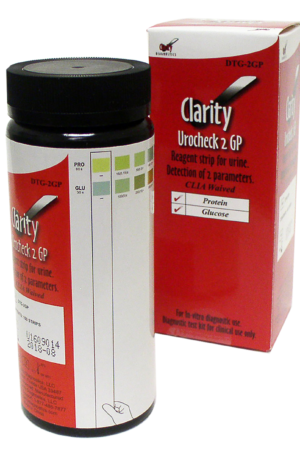 Urine Test Strip 2GP Use with Urocheck 120C Analyzer CLIA Waived by Clarity Diagnostics