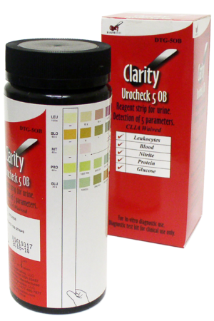 Urine Test Strip 5OB Use with Urocheck 120C Analyzer CLIA Waived by Clarity Diagnostics