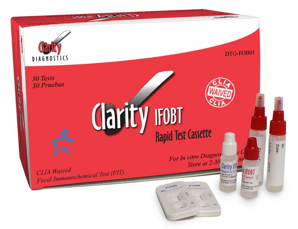 Occult Fecal Blood Test 5 Minute No Diet Restrictions by Clarity®