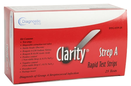 Strep Throat A Test Swab Clarity® 25 Pack by Clairity