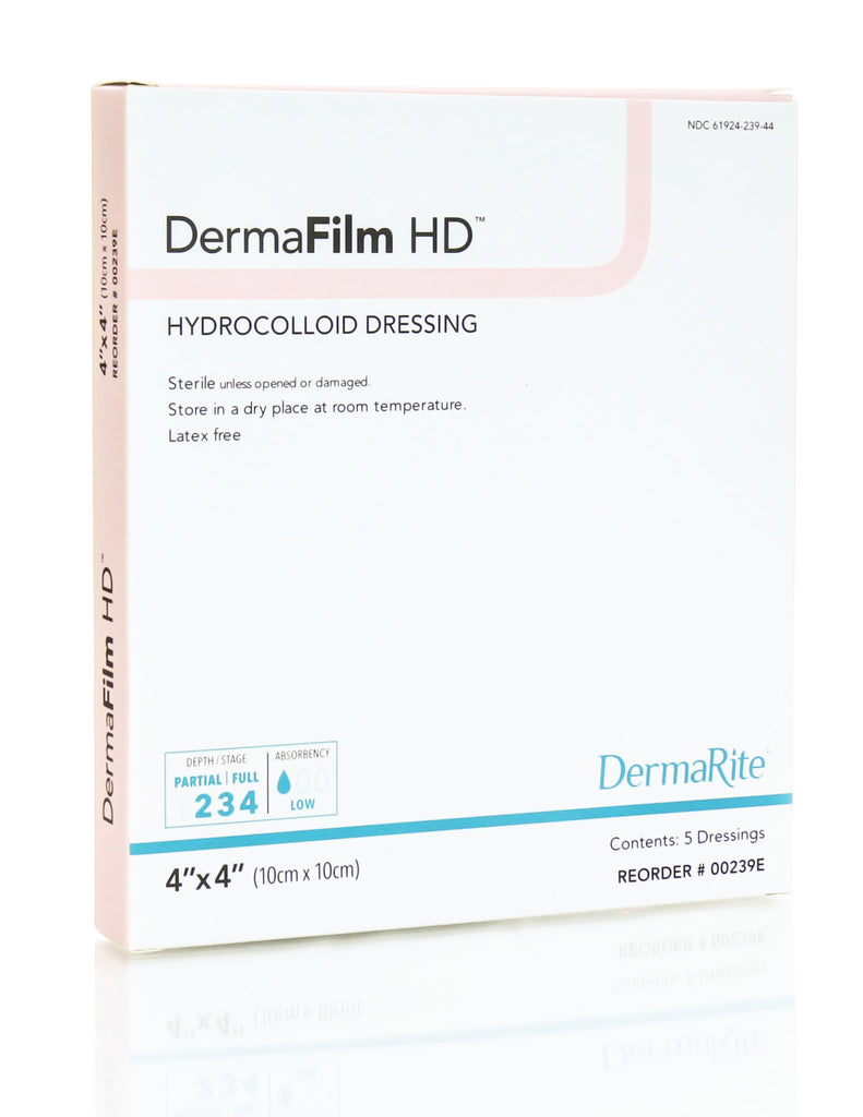 Dressing Hydrocolloid Sterile Heel Elbow Sterile DermaFilm® 5" X 3" by Dermarite