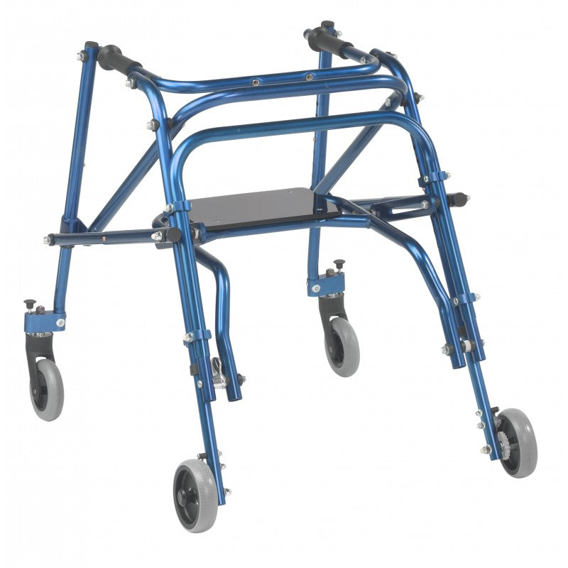 Walker Folding Nimbo Posterior w/Seat Knights Blue by Drive Medical Compare Wenzelite