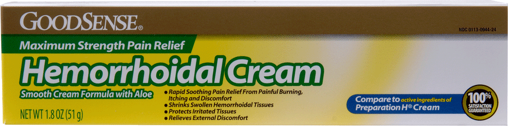 Ointment Hemorrhoid Cream Pain Relief 1.8oz by GOOD SENSE