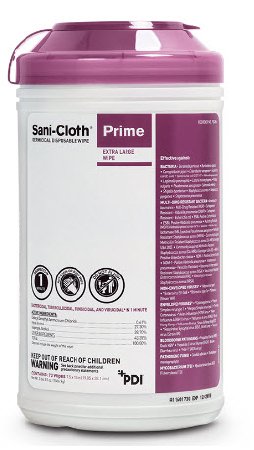 Sani-Cloth® Prime XL Pop Up Surface Disinfectant Cleaner Premoistened Wipes by PDI