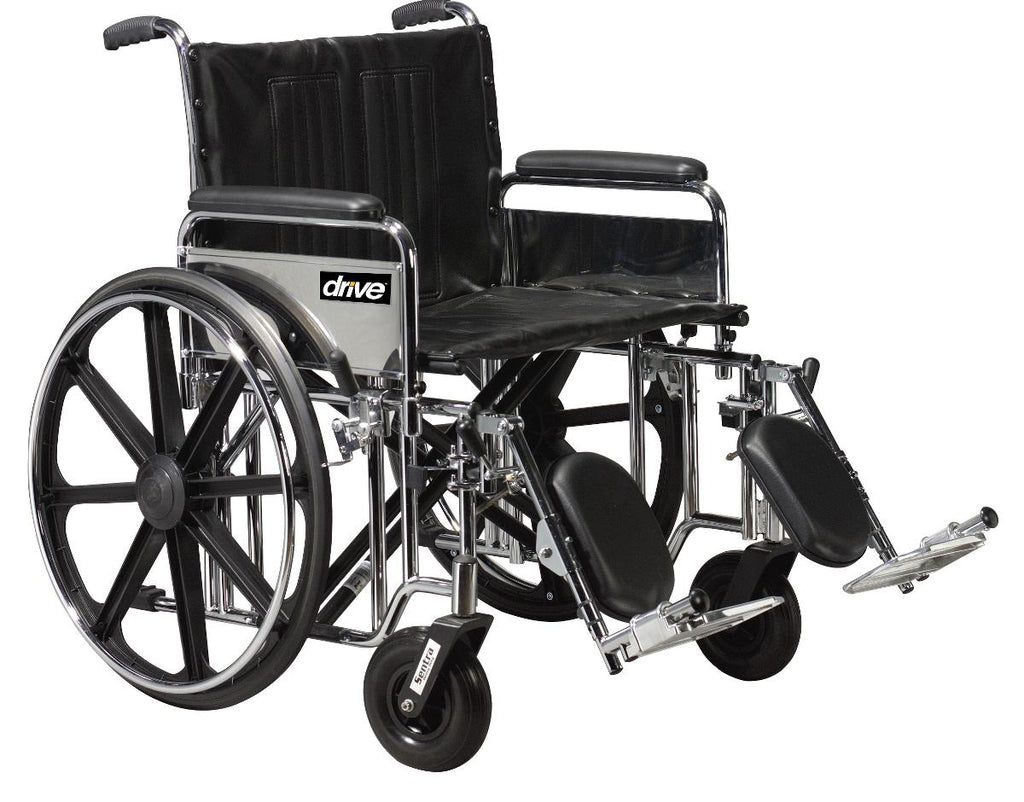 Wheelchair Bariatric Sentra EC 700lb Elevating Leg Rest H.D. X-Wide Detachable Full Arm by Drive