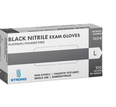 Exam Glove Nitrile 6mil Black by Strong Mfg