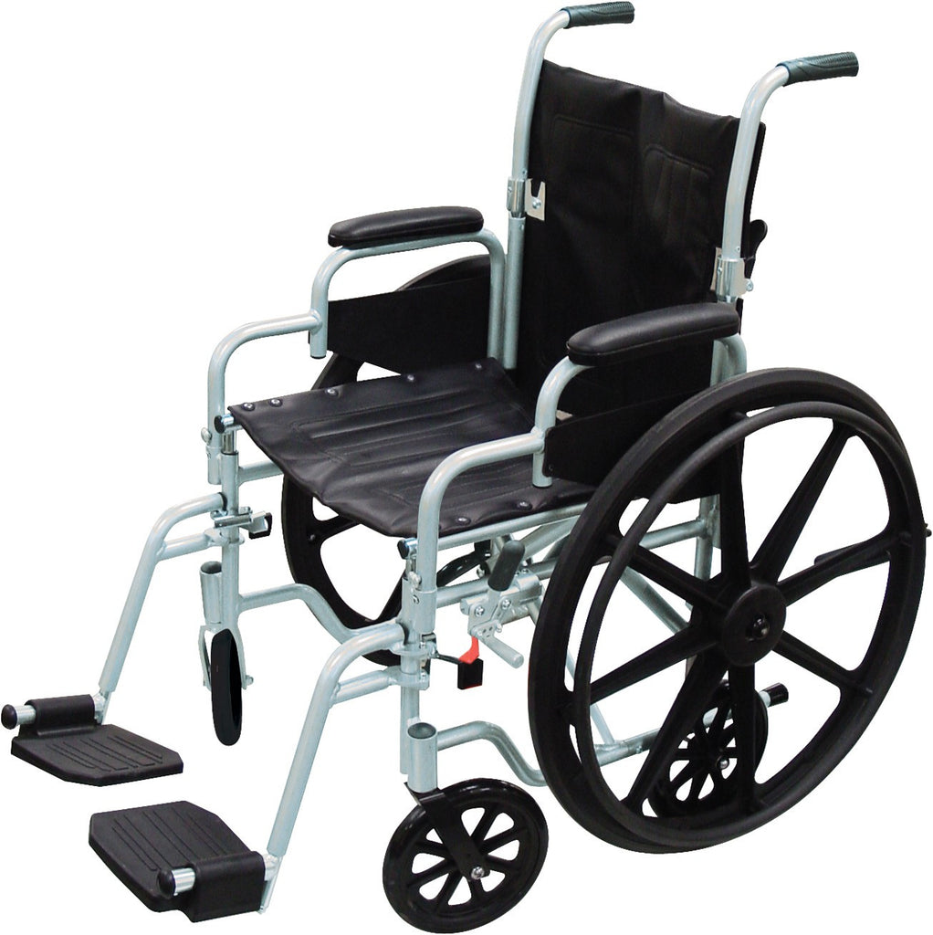 Wheelchair Light Weight Transport Combo with Swing away Footrest Poly Fly by Drive