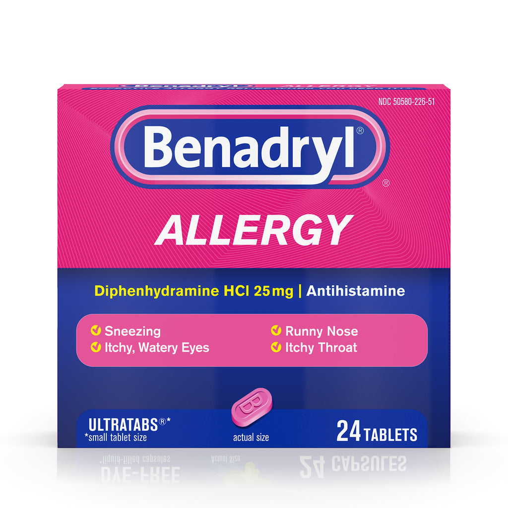 Benadryl Allergy Ultra Tabs 24 Pack by Johnson & Johnson