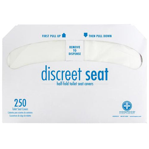 Toilet Seat Covers Discreet Seat® 1/2 Fold Biodegradable by Hospeco