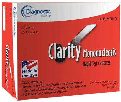 Mononucleosis Test Immunoassay Infectious Rapid Cassette by Clarity