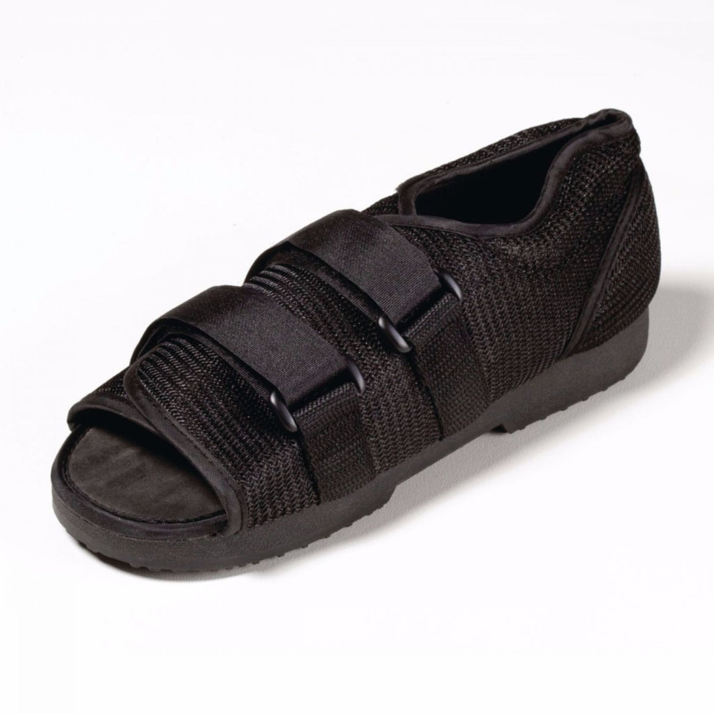 Shoe Post Op Men’s Roylan Black Open Toe Hook & Loop by Performance Health