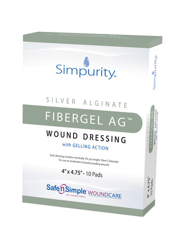 Dressing Hydrofiber Ag FiberGel Sterile by Safe N Simple Compare to Aquacel™ Opticell™