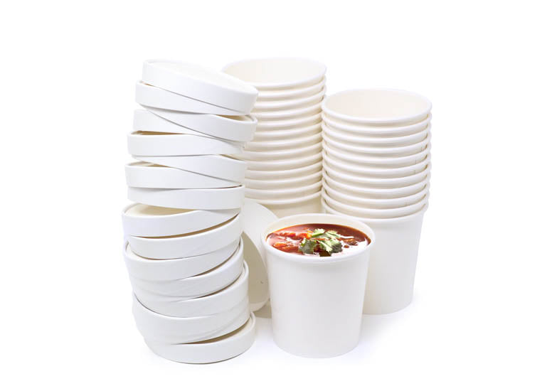 Squat Soup Cup 8oz w/Lids by Crystal