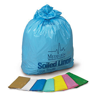 Laundry Bag Soiled Linen Blue Printed 30x43 20-30 Gallon by Medgen Medical